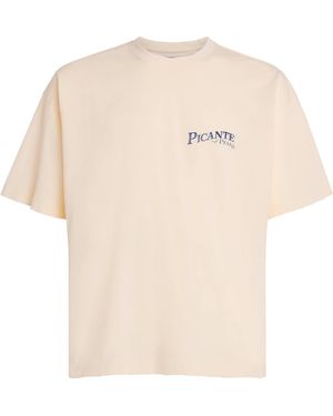 Picante Organic Cotton Peaks Logo T-Shirt - White