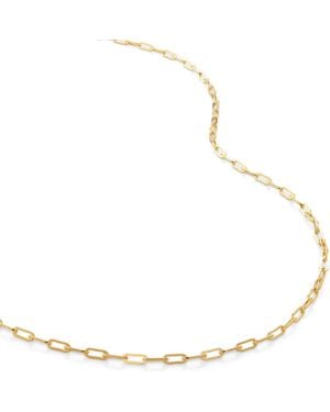 Monica Vinader Vermeil Paperclip Chain Necklace - Metallic