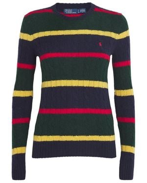 Polo Ralph Lauren Wool-cashmere Striped Jumper - Blue