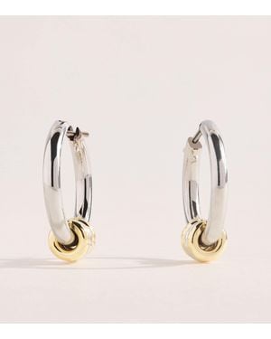 Spinelli Kilcollin Sterling And Ara Core Hoop Earrings - Natural