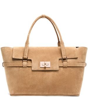 Max Mara Suede Tote Bag - Brown