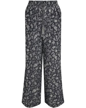 Ulla Johnson Floral Azra Wide-Leg Pants - Grey