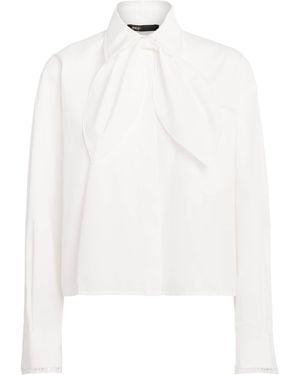 Maje Crochet-Collar Shirt - White