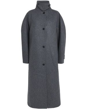 Jil Sander Wool-Blend Oversized Coat - Grey