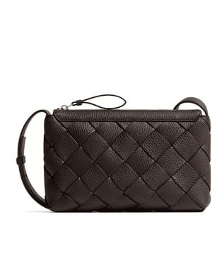 Bottega Veneta Leather Diago Cross-Body Bag - Black