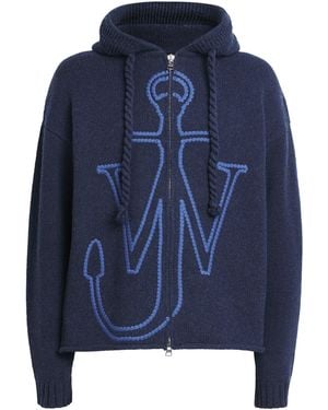 JW Anderson Wool Anchor Hoodie - Blue