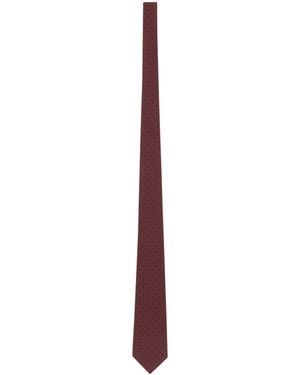 Saint Laurent Silk Satin Tie - White