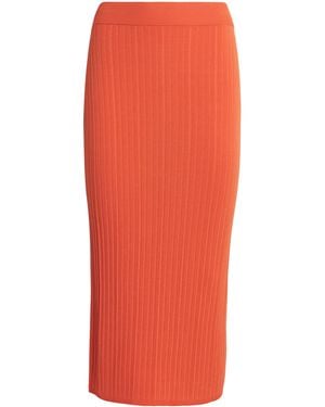 JOSEPH Ribbed Knit Midi Skirt - Red