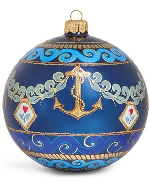 Glitterlab Glass Night Sailor Bauble - Blue