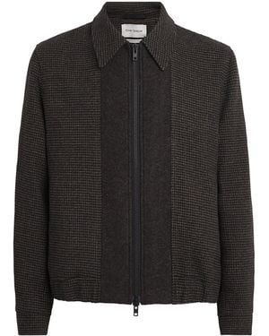 Oliver Spencer Houndstooth Renbourne Jacket - Black