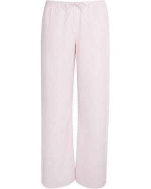 Suzie Kondi Cotton Stripe Pan Trousers - Pink