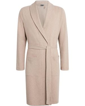 Hanro Cotton-Blend Cozy Living Robe - Natural