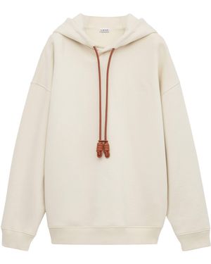 Loewe Cotton-Blend Anagram Hoodie - White