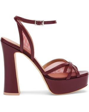Malone Souliers Mesh Sylvie Platform Sandals 125 - Red