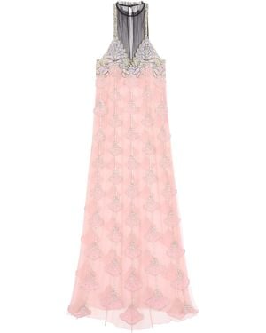 Valentino Embellished Tulle Gown - Pink