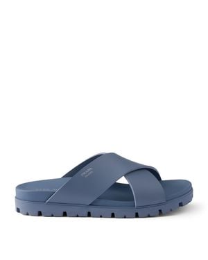 Prada Crossover Sandals - Blue