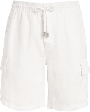 Vilebrequin Linen Cargo-Pockets Baie Shorts - White