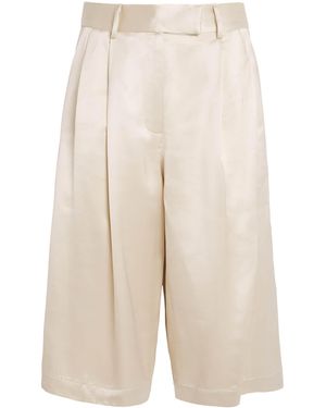 Esse Studios Satin Finesa Tailored Shorts - Natural