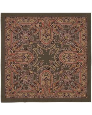 Saint Laurent Paisley Scarf - Brown