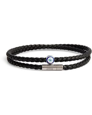 Tateossian Recycled Corn Cable Evil Eye Bracelet - Black