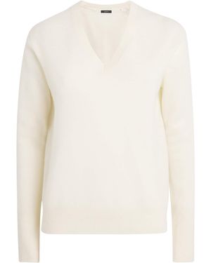 JOSEPH Cashmere V-Neck Jumper - White