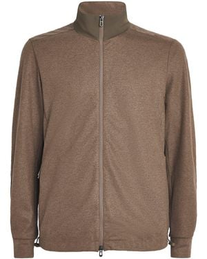 Sease Virgin Wool Explorer Zip-Up Sweatshirt - Brown
