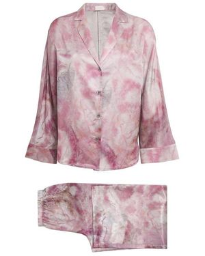 Zimmerli of Switzerland Cotton-Silk Marble Pyjama Set - Pink