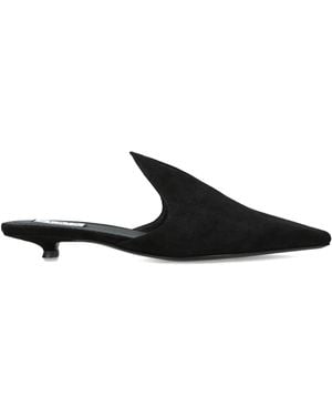 Alaïa Suede Pointy Mules 25 - Black