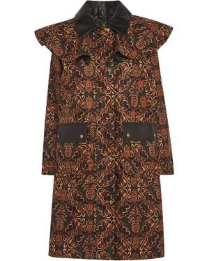 Barbour X Farm Rio Waxed Cotton Luana Jacket - Brown