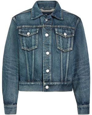 Alaïa Trucker Denim Jacket - Blue