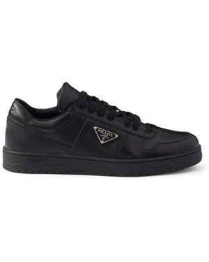 Prada Leather Downtown Trainers - Black