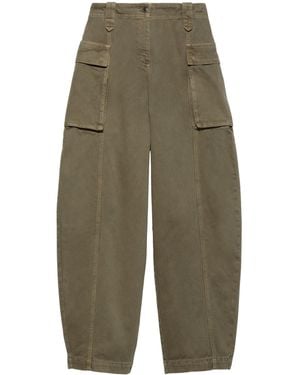 MAX&Co. Cotton Drill Cargo Pants - Green