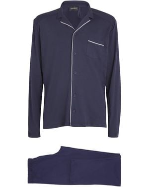 Hanro Night & Day Pyjama Set - Blue