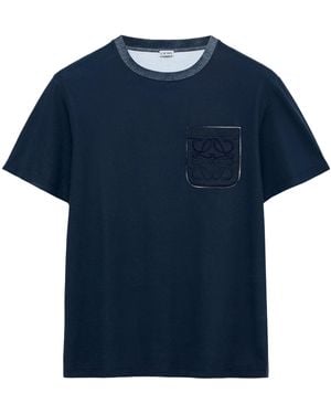 Loewe Pocket Anagram T-Shirt - Blue