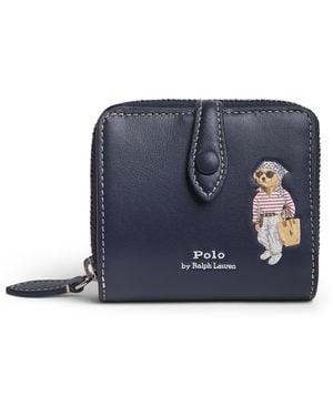 Polo Ralph Lauren Small Leather Polo Bear Wallet - Blue