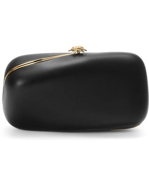 Loewe Leather Twisted Minaudiere Clutch Bag - Black