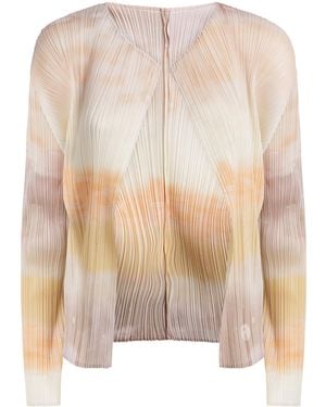 Pleats Please Issey Miyake Sea Bubble Cardigan - Natural