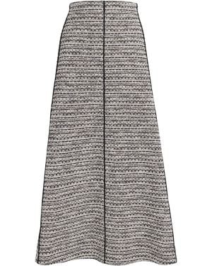 ME+EM Tweed A-Line Midi Skirt - Gray