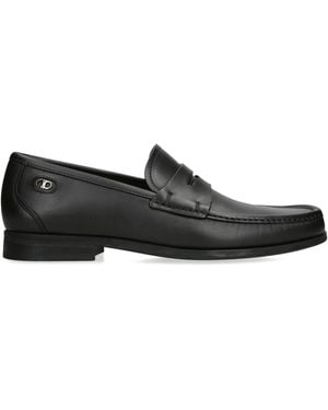 Ferragamo Leather Athen Penny Loafers - Black