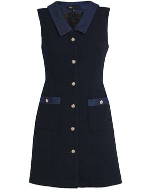Maje Tweed Mini Dress - Blue