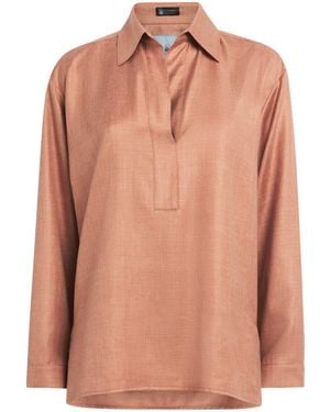 Colombo Cashmere-Linen Shirt - Pink