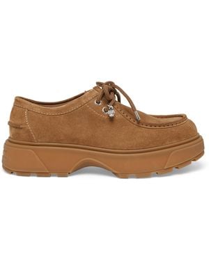 McQueen Suede Rover Derby Shoes - Brown