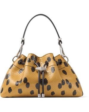 Jimmy Choo Small Leather Cinch Shoulder Bag - Metallic