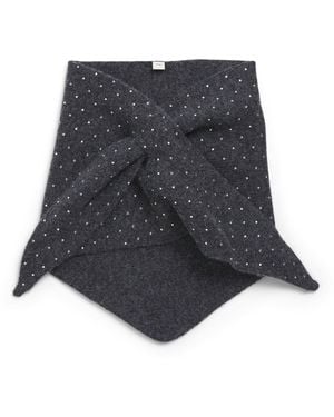 Sandro Wool-Blend Embellished Neckerchief - Grey