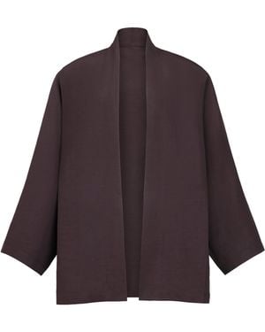 Alaïa Paper-Blend Straight Jacket - Purple