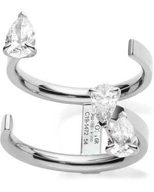 Repossi And Diamond Serti Sur Vide Ring - White
