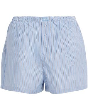 ADANOLA Cotton Stripe Boxer Shorts - Blue
