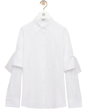 Loewe Cotton Elbow-Detail Shirt - White