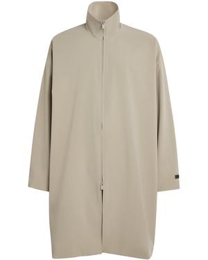 Fear Of God Nylon Logo Overcoat - Natural