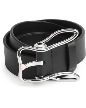 Bottega Veneta Leather Bunny Belt - Black